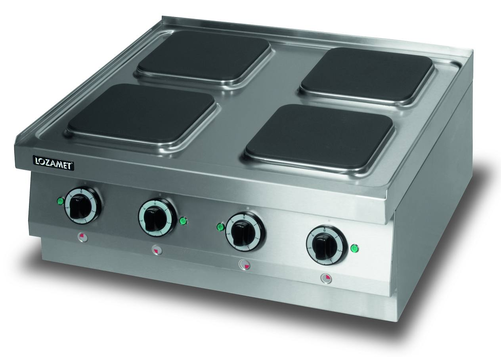 Kuchnia elektryczna 4-płytowa, 9,6 kW, 700x650x270 mm | LOZAMET, LEH410