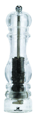 Młynek do pieprzu z akrylu, przeźroczysty 220 mm | PEUGEOT, Nancy