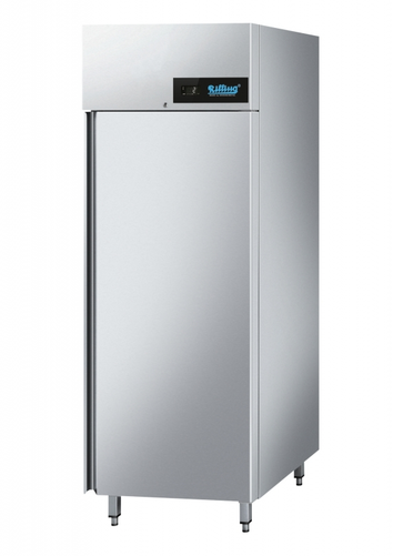 Szafa chłodnicza, 1-drzwiowa, ze stali nierdzewnej, własne chłodzenie, GN 1/1, 410 l, 0,3 kW, 650x590x1900 mm | RILLING, Linia 410