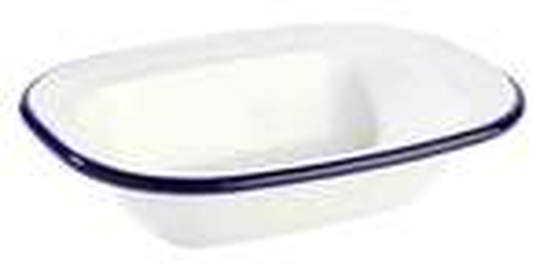 Miska emaliowana 0,2 l, biało-niebieska | APS, Enamelware