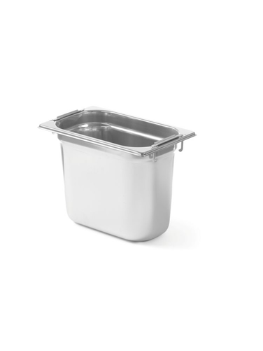 Pojemnik z chowanymi uchwytami GN 1/4 200 mm | HENDI, 803608