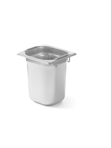 Pojemnik z chowanymi uchwytami GN 1/6 200 mm | HENDI, 803707