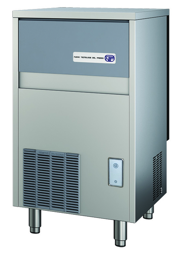 Kostkarka do lodu typu full cube 38 kg/24 h, pojemność zasobnika 25 kg, chłodzona powietrzem z pompą spustową, 0,34 kW, 497x592x797 mm | NTF, SL 90 A DP