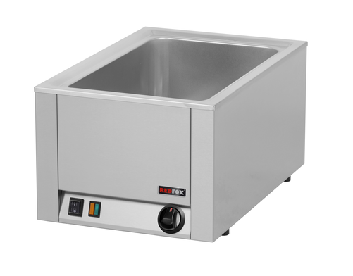 Bemar elektryczny 1-komorowy GN 1/1, 1,5 kW, 390x600x300 mm, inox | REDFOX, BM-1120