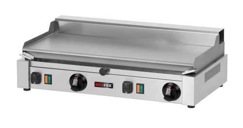 Płyta grillowa elektryczna, ze stali nierdzewnej, gładka, nastawna, 2,4 kW, 592x322x182 mm, inox | REDFOX, PD-2020BL