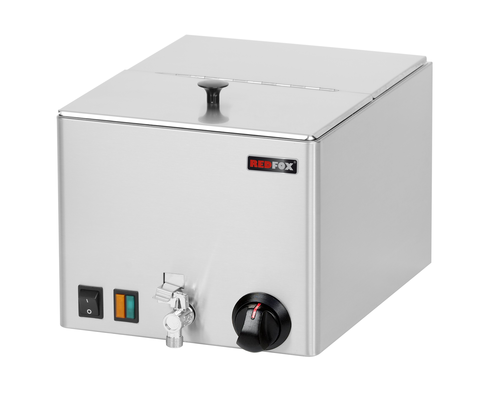 Podgrzewacz do parówek i bułek 1-komorowy, GN 1/2, z kranem spustowym, 1 kW, 270x330x220 mm | REDFOX, WEV-12