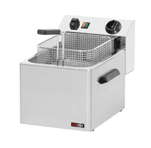Frytownica elektryczna jednokomorowa 8 l, nastawna, 6 kW, 400 V, 270x420x300 mm | REDFOX, FE-07T
