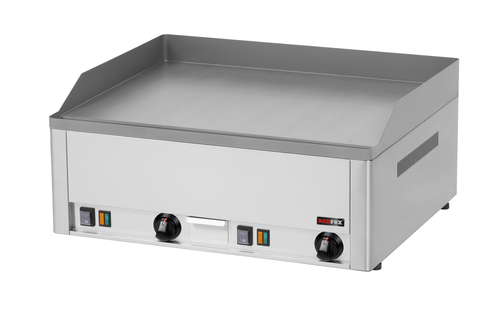 Płyta grillowa elektryczna, ze stali nierdzewnej, gładka, nastawna, 6 kW, 660x540x220 mm, inox | REDFOX, FTH-60E