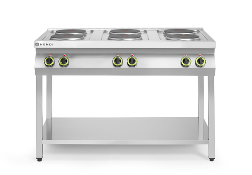 Kuchnia elektryczna 6-płytowa na podstawie otwartej | HENDI, Kitchen Line