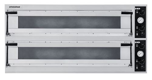 Piec do pizzy dwukomorowy 12xpizza 40 cm, 1500x964x745 mm | HENDI, Trays 66L Glass