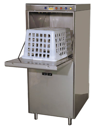 Zmywarka do naczyń i garnków, z elektronicznym sterowaniem, z dozownikiem środka myjącego i płuczącego, z pompą wspomagającą płukanie, kosz 550x550 mm, 7,13 kW, 650x845x1640 mm | REDFOX, S100ABT