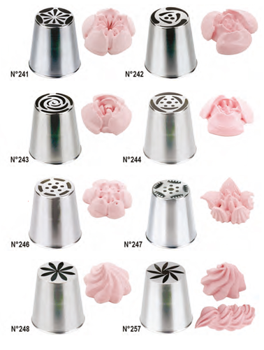 Końcówka ze stali nierdzewnej, kwiat - wzór 242 | DE BUYER, D-2120-02