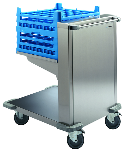 Wózek z ruchomą platformą do koszy do zmywarek, 626x790x915 mm | EDENOX, CNC-55