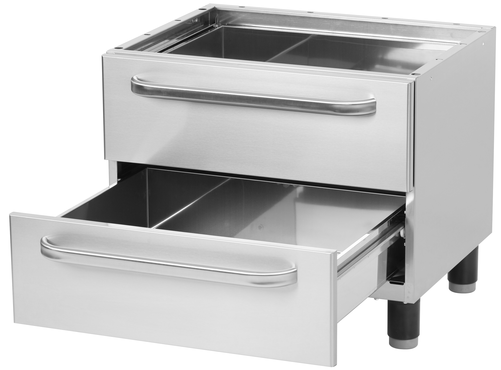 Podstawa zamknięta z szufladami, 660x510x570, inox | REDFOX, Linia 600, PZ60L