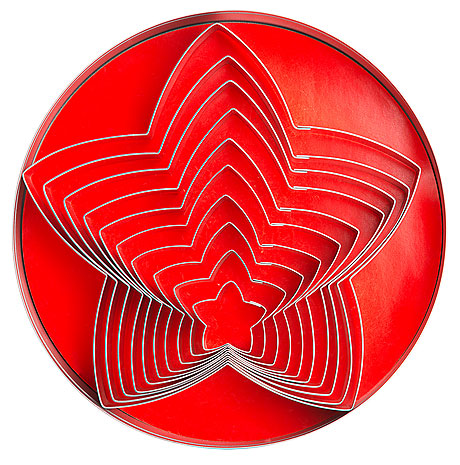 Wycinarki nierdzewne do ciasta 10 sztuk, gwiazda 30-180 mm | CONTACTO, 641/010