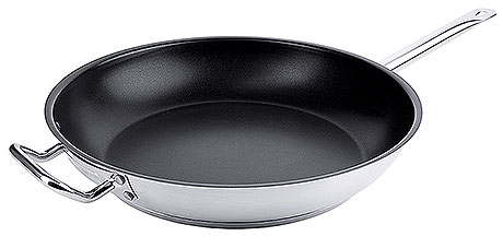 Patelnia do smażenia ze stali nierdzewnej z powłoką PTFE, o średnicy 360 mm | CONTACTO, 2213/360