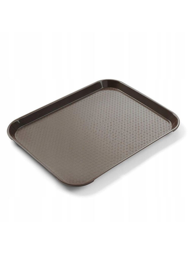 Taca z polipropylenu Fast Food, 265x345 mm, brązowa | HENDI, 878743