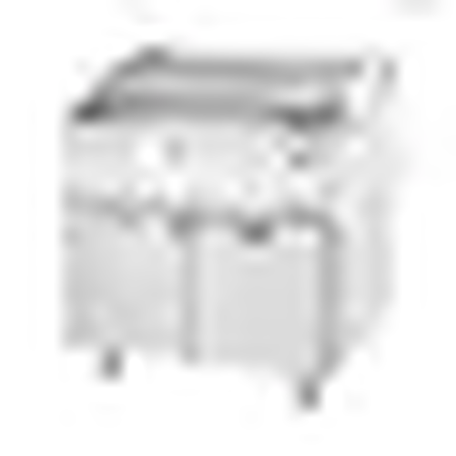 Grill lawowy gazowy, ruszt typu V, wolnostojący z szafką, G20(gaz ziemny), 13 kW, 800x700x850 mm | STALGAST, Linia 700