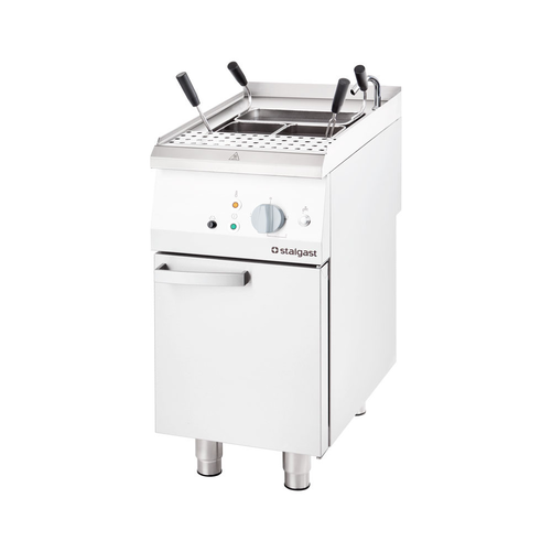 Urządzenie do gotowania makaronu i pierogów, elektryczne, wolnostojące, na podstawie zamkniętej z drzwiami, 1-komorowe, 6 kW, 400x700x850 mm | STALGAST, Linia 700