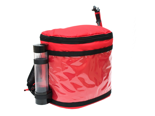 Plecak cateringowy 2x9 l, z nylonu, czerwony z czarną lamówką | FURMIS, 2X9L