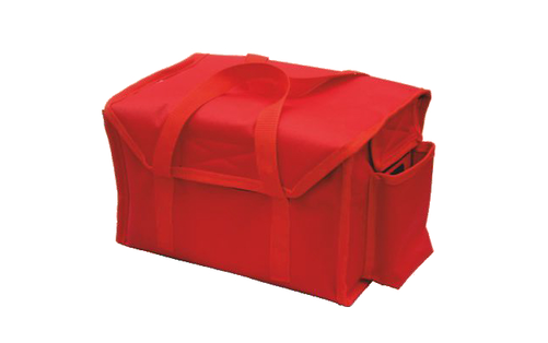 Torba na zupki na 12 pudełek 0,3 l, z nylonu, czerwona z czarną lamówką | FURMIS, ZUPKI-12