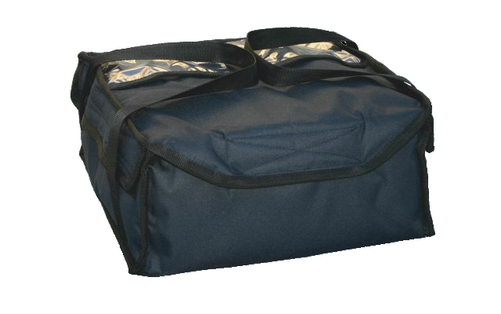 Torba na zupki na 18 pudełek 0,3 l, z kodury, czerwona z czarną lamówką | FURMIS, ZUPKI-18