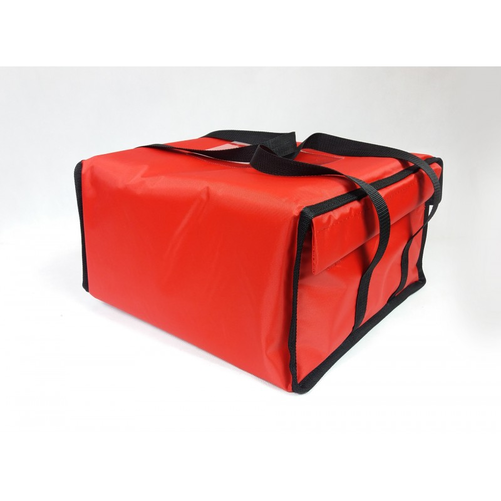 Torba na zupki na 18 pudełek 0,3 l, z nylonu, czerwona z czarną lamówką | FURMIS, ZUPKI-18