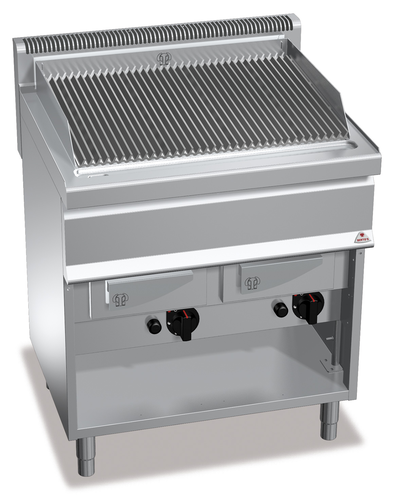 Grill wodny gazowy, ruszt żeliwny, wolnostojący,18 kW, 800x700x900 mm | BERTO'S, Macros 700, Water Grill, G7WG80M