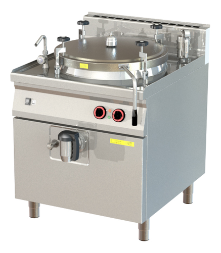 Kocioł warzelny elektryczny z pośrednim systemem grzania, ciśnieniowy, 150 l, 21 kW, 800x900x900 mm, inox | REDFOX, Linia 900, BIA90/150E