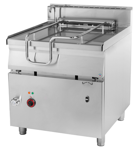 Patelnia przechylna elektryczna z uchylaniem automatycznym, 15,12 kW, 80 l, 800x900x900 mm, inox | REDFOX, Linia 900, BRM90/80E