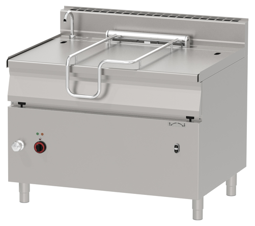 Patelnia przechylna elektryczna z uchylaniem automatycznym, 18,12 kW, 120 l, 1200x900x900 mm, inox | REDFOX, Linia 900, BRM90/120E
