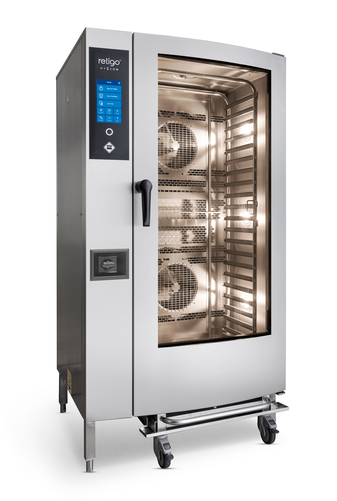 Piec konwekcyjno-parowy natryskowy, elektryczny, 20x GN 1/1, z dotykowym panelem sterowania, 37,1 kW, 948x871x1858 mm | RETIGO, Blue 2011 i