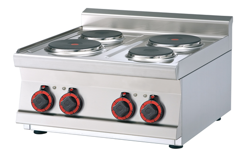 Kuchnia elektryczna 4-palnikowa top, 6 kW, 600x600x280 mm | RMGASTRO, PCT-66 ET
