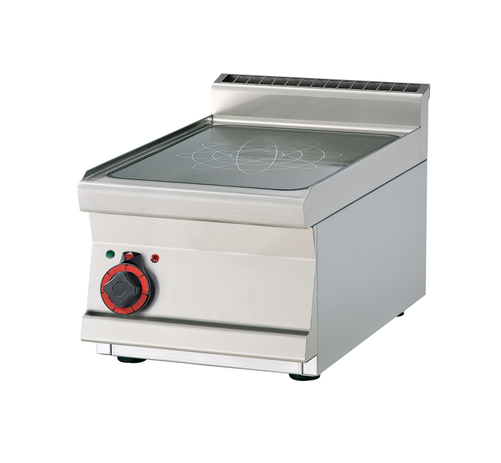 Kuchnia indukcyjna 5 kW, 400x600x280 mm, 400 V, inox, czarna | RMGASTRO, PCIT-64 ET