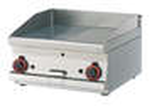 Płyta grillowa gazowa, ze stali nierdzewnej, gładka, chromowana, 9 kW, 600x600x280 mm, inox | RMGASTRO, FTLT-66 GS