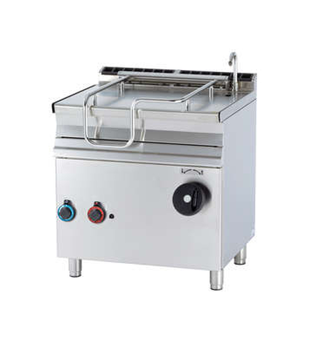 Patelnia uchylna z pokrywą, elektryczna, 10,5 kW, 50 l, 800x700x900 mm, inox | RMGASTRO, BR50-78 ET