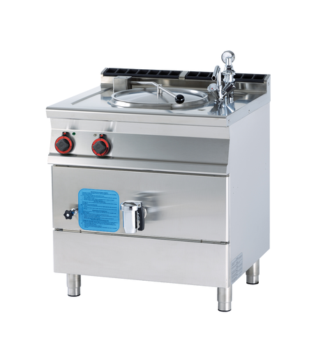 Kocioł elektryczny z pośrednim systemem grzania, 50 l, 9 kW, 800x700x900 mm, inox | RMGASTRO, PI50-78 ET