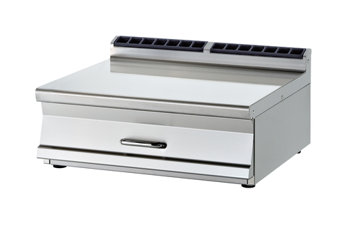 Płyta robocza z szufladą 2x GN 1/1, 800x700x280 mm, inox | RMGASTRO, PLT-78