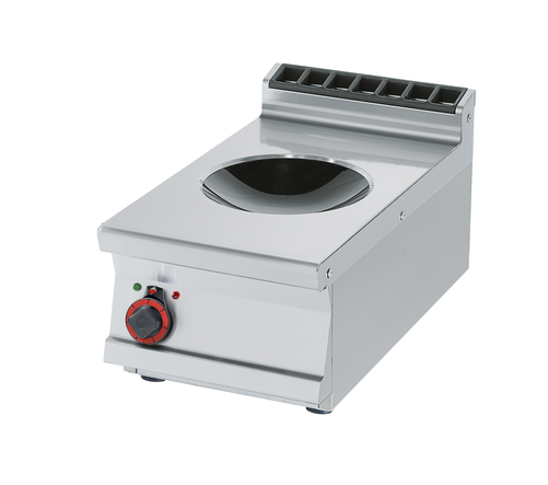 Kuchnia WOK indukcyjna elektryczna 1-polowa, 5 kW, 400x700x280 mm, 400 V, inox | RMGASTRO, PCIWT-74 ET