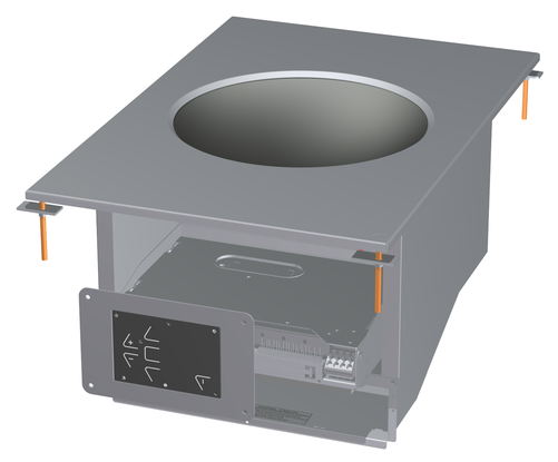 Kuchnia elektryczna indukcyjna WOK, 5 kW, cyfrowe sterowanie, do zabudowy, 400x600x50 mm, 400 V | RMGASTRO, PCIWD-74 ETD