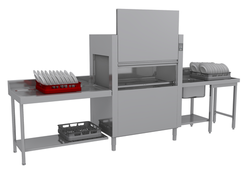 Zmywarka tunelowa, sterowanie elektroniczne, kosz 500x500, 22/28,5 kW, 1150x770x1588 mm | RMGASTRO, CT 120