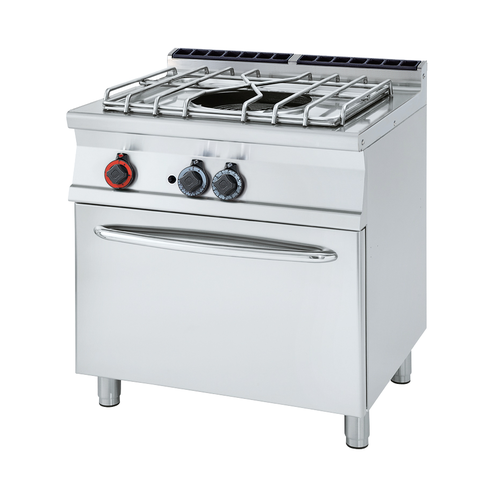 Kuchnia gazowa 1-palnikowa z piekarnikiem gazowym GN 2/1, 18,8 kW, 800x700x900 mm | RMGASTRO, PAF-78 G