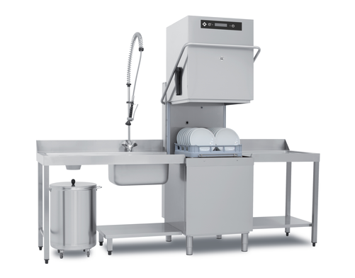 Zmywarka kapturowa ze zmiękczaczem, sterowanie elektroniczne, kosz 600x500 mm, 11 kW, 788x835x1565 mm | RMGASTRO, TTA162 ABT