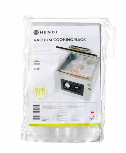 Worki do gotowania sous-vide i pakowarek komorowych 150x250 mm, 100 szt. | HENDI, 971345