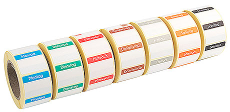 Etykiety HACCP,7 rolek po 7 dni tygodnia | CONTACTO, 4371/750