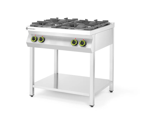 Kuchnia gazowa 4-palnikowa na podstawie otwartej, 19 kW, 800x700x900 mm | HENDI, Kitchen Line
