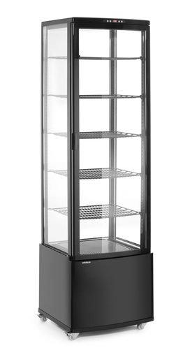 Witryna chłodnicza 5-półkowa, 270 l, 0,29 kW, 230V, 556x526x1913 mm, czarna | ARKTIC, 233290