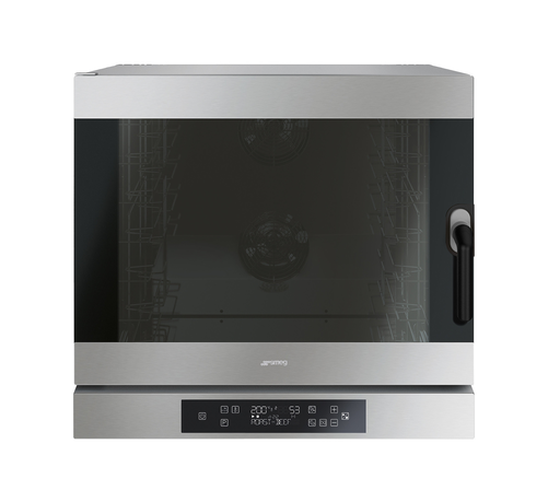 Piec konwekcyjny, regulacja prędkości wentylatora, termosonda, lewy zawias, z nawilżaniem, 6x blacha 600x400 mm, 11 kW, 798x757x793 mm | SMEG, ALFA625EHDS