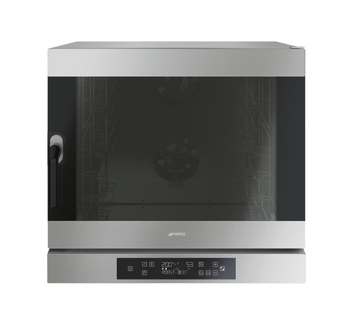 Piec konwekcyjny, regulacja prędkości wentylatora, termosonda, lewy zawias, z nawilżaniem, 6x blacha 600x400 mm, 11 kW, 798x757x793 mm | SMEG, ALFA625EHDS