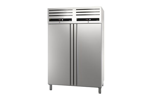 Szafa chłodnicza 2-temperaturowa, 2-drzwiowa, 1400 l, GN 2/1, 1318x842x2040 mm | ASBER, Green Line